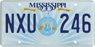 MS license plate NXU246