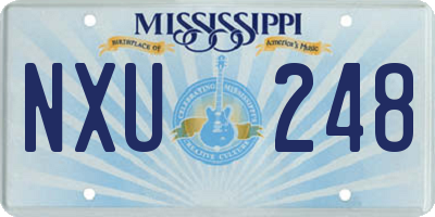 MS license plate NXU248