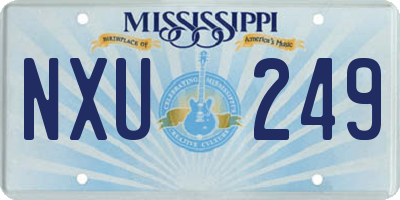 MS license plate NXU249
