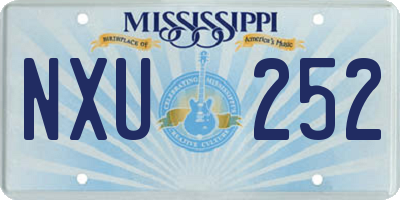 MS license plate NXU252