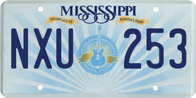 MS license plate NXU253