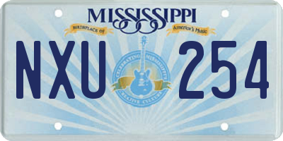 MS license plate NXU254