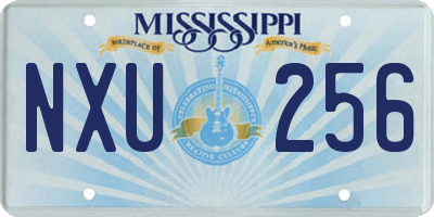 MS license plate NXU256
