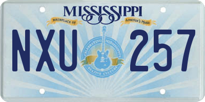 MS license plate NXU257