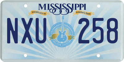 MS license plate NXU258