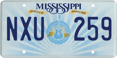 MS license plate NXU259