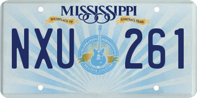MS license plate NXU261