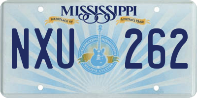 MS license plate NXU262