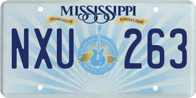 MS license plate NXU263