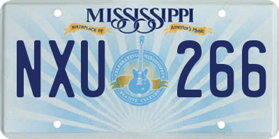MS license plate NXU266