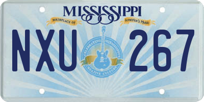 MS license plate NXU267