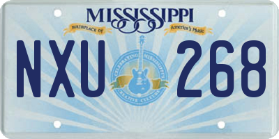 MS license plate NXU268