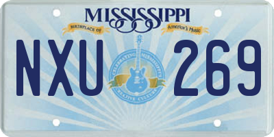 MS license plate NXU269