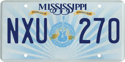 MS license plate NXU270