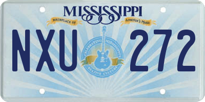 MS license plate NXU272