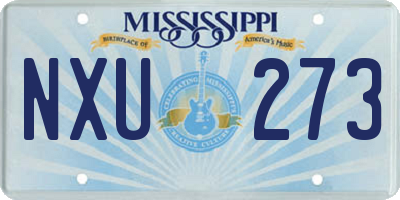MS license plate NXU273