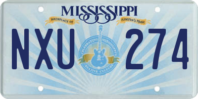 MS license plate NXU274