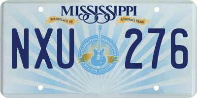 MS license plate NXU276