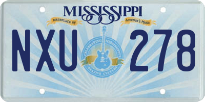 MS license plate NXU278