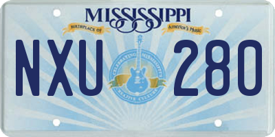 MS license plate NXU280