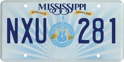 MS license plate NXU281