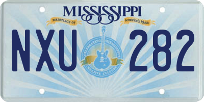 MS license plate NXU282
