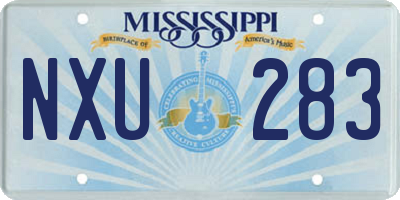 MS license plate NXU283