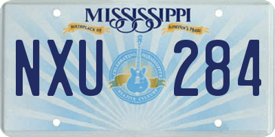 MS license plate NXU284