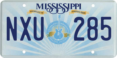 MS license plate NXU285