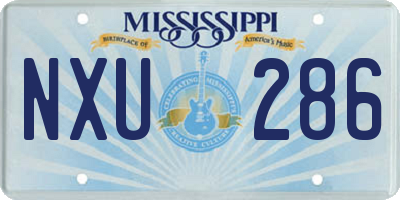 MS license plate NXU286