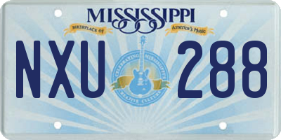 MS license plate NXU288