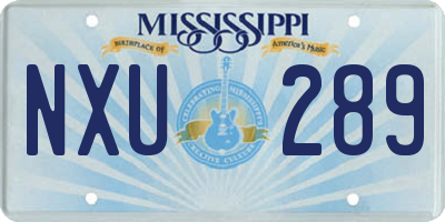 MS license plate NXU289