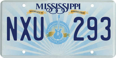 MS license plate NXU293
