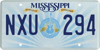 MS license plate NXU294