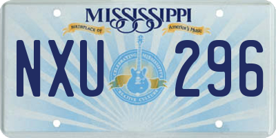 MS license plate NXU296