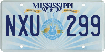 MS license plate NXU299