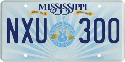 MS license plate NXU300