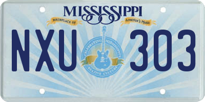 MS license plate NXU303