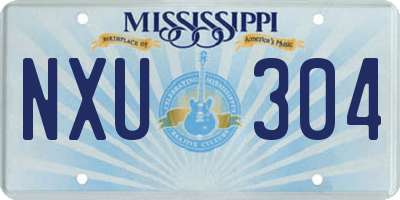 MS license plate NXU304