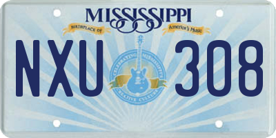 MS license plate NXU308