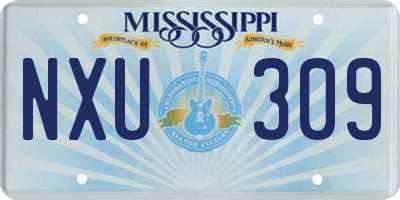 MS license plate NXU309