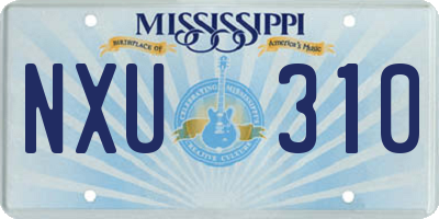 MS license plate NXU310