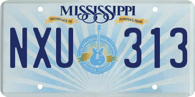 MS license plate NXU313