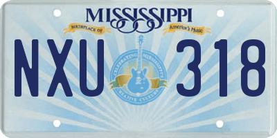 MS license plate NXU318