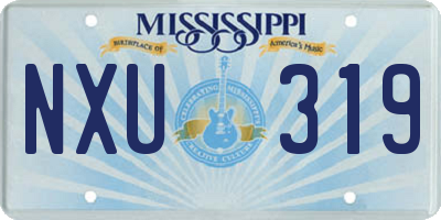 MS license plate NXU319