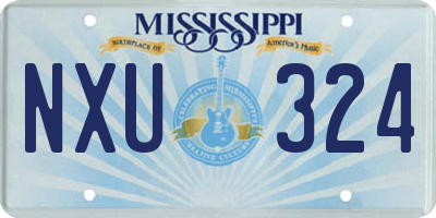 MS license plate NXU324