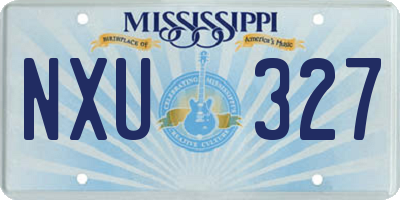 MS license plate NXU327