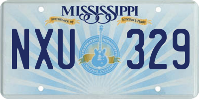 MS license plate NXU329