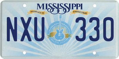 MS license plate NXU330