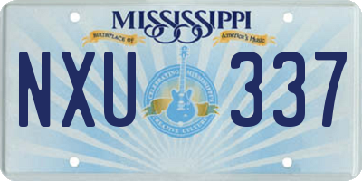 MS license plate NXU337
